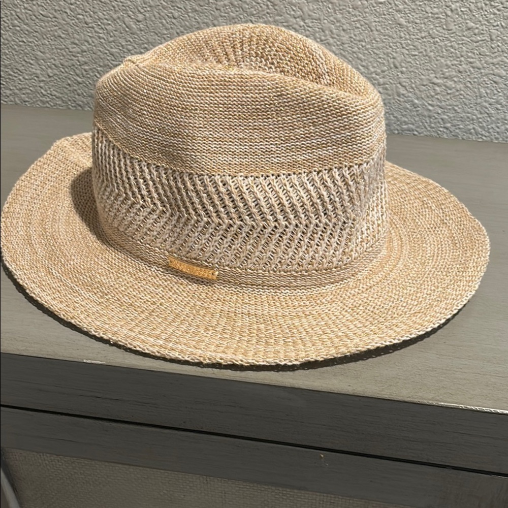 Ralph Lauren Tan Fedora Straw Hat
